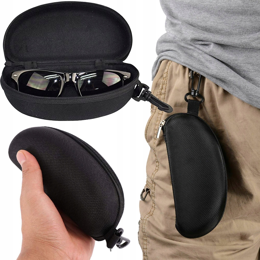 ETUI OCHRONNE POKROWIEC FUTERAŁ NA OKULARY SZTYWNE DO PASKA SZLUFKI TWARDE