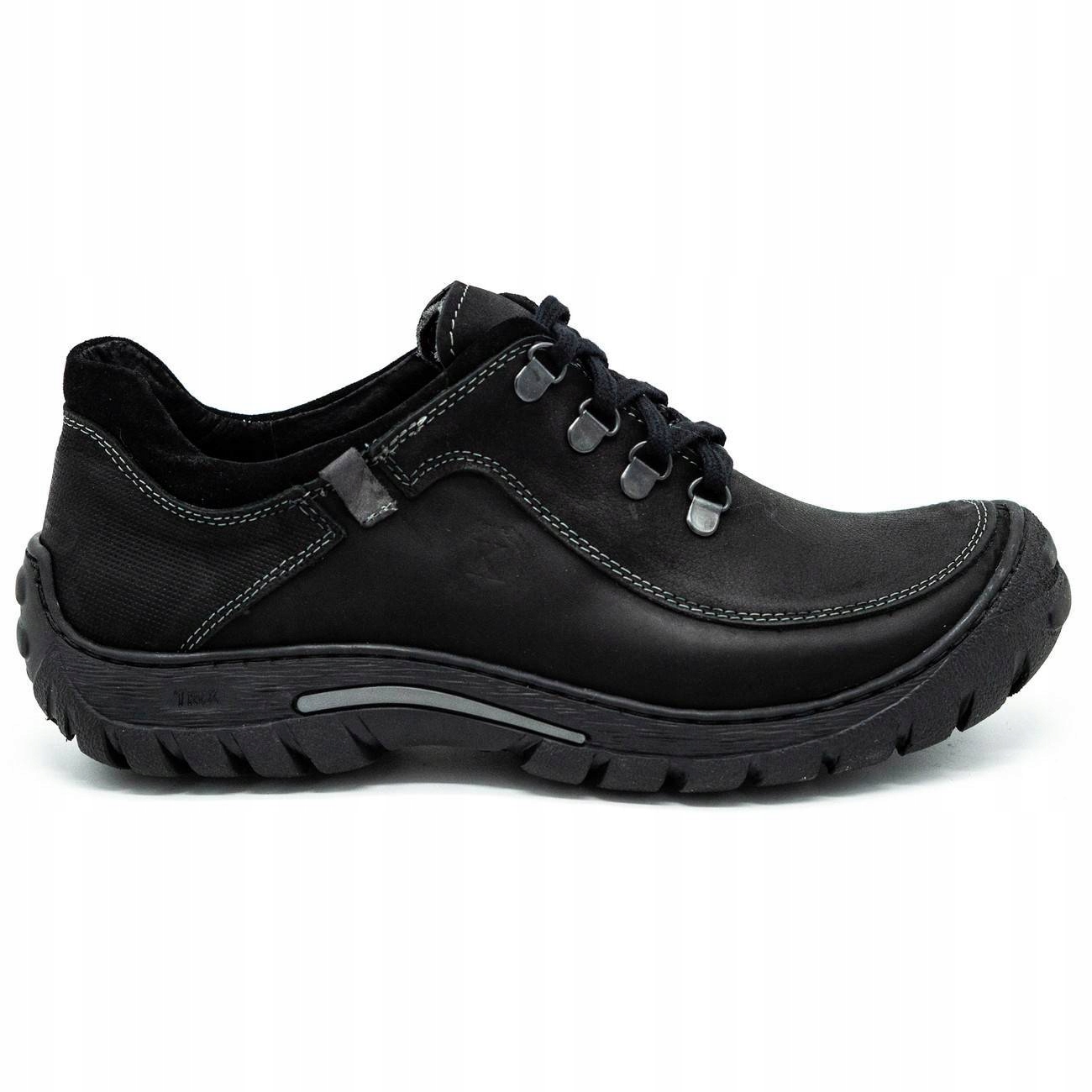 

Buty męskie trekkingowe skóra 917K czarne 43