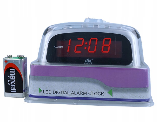 

Budzik Xonix sieciowy głośny Alarm Led Czerwony