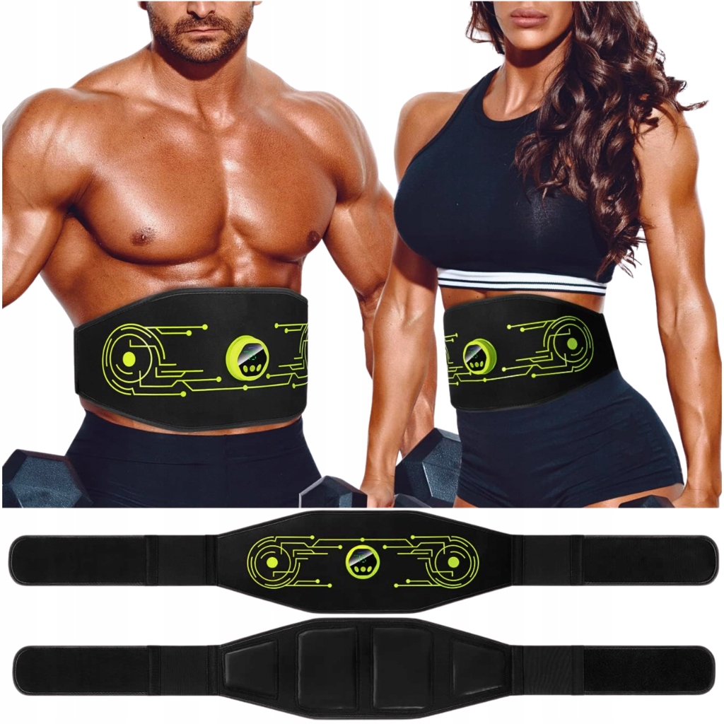 ElektroStimulátor Břišních Svalů Zeštíhlující pás Abs 6 režimů Univerzální