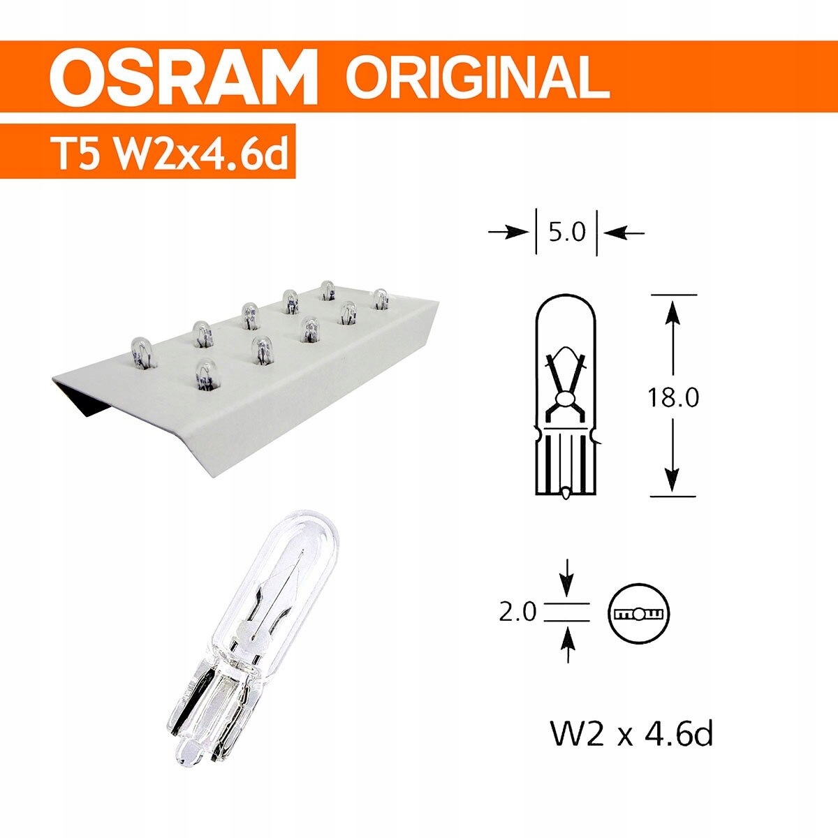 Żarówka, oświetlenie tablicy przyrządów OSRAM 2722 2722 za 10 zł z ...