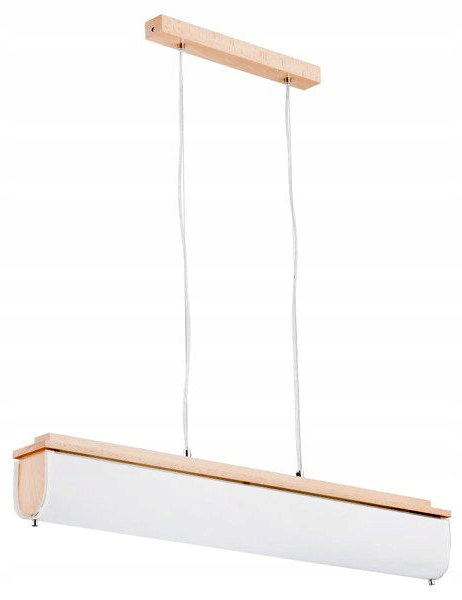 NOWOCZESNA LAMPA WISZĄCA SUFITOWA DREWNO + SZKŁO