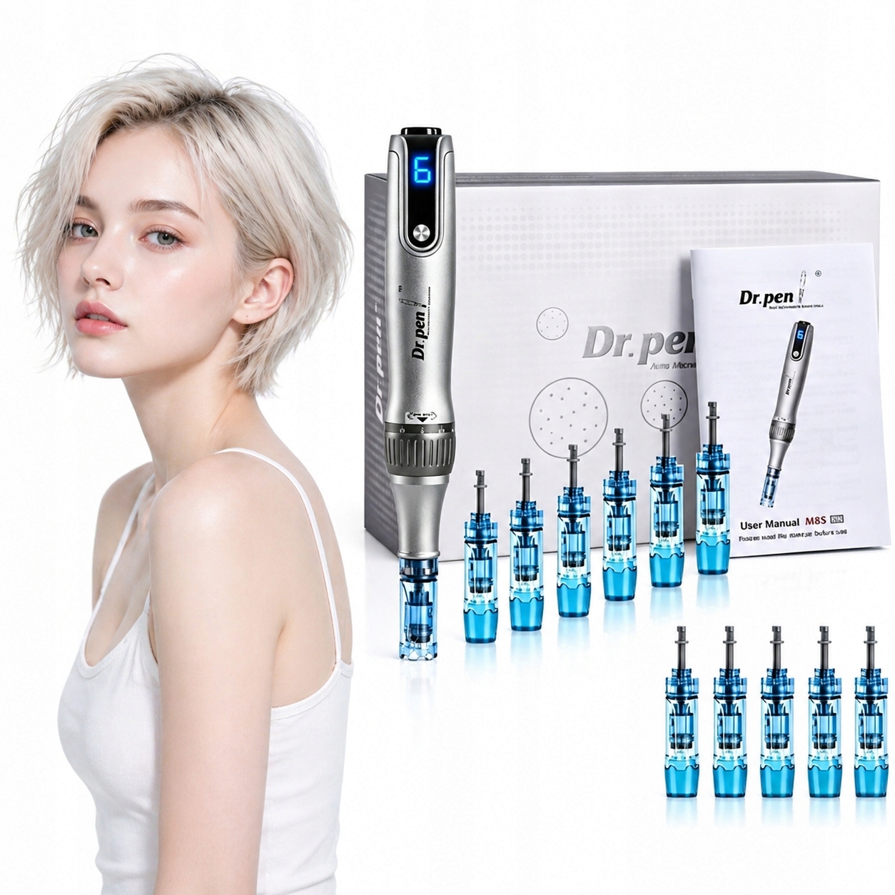 Dr Pen Dermapen M8S, Dermapen pro Mezoterapii 12 kartuší Návod Pl