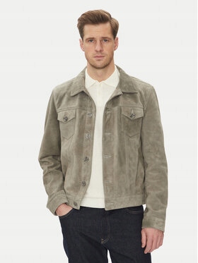 serge pariente Męskie Kurtka skórzana Serge Pariente-jeans Jacket Suede Ant