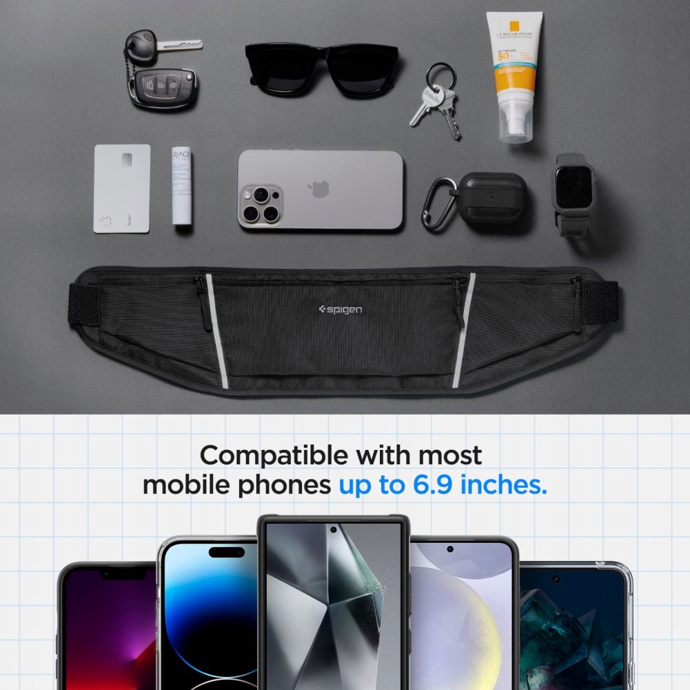 SPIGEN SPORTOWA OPASKA ETUI NERKA SASZETKA PAS DO BIEGANIA ROWER JOGGING Liczba komór 1