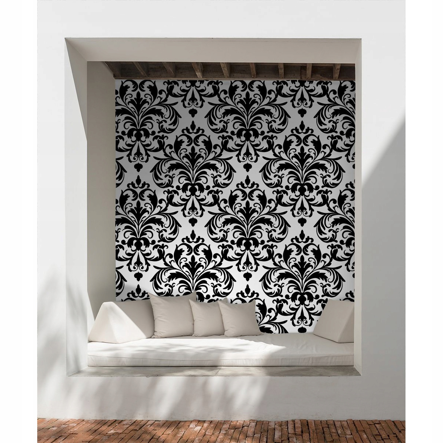

Tapeta flizelinowa Czarno-biały ornament 254x184cm
