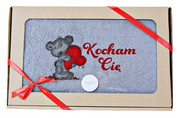 

Ręcznik Kocham Cię Walentynki 500g 70x140cm Haft
