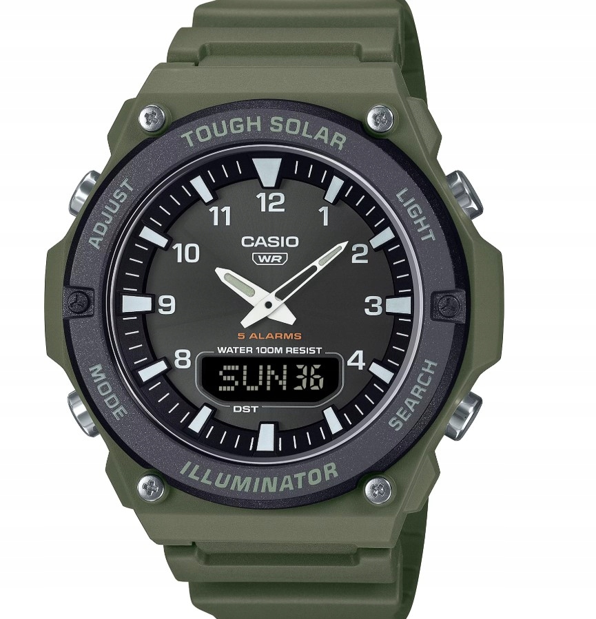 Casio pánské hodinky AQ-S820W-3BVEF vojenské zelené