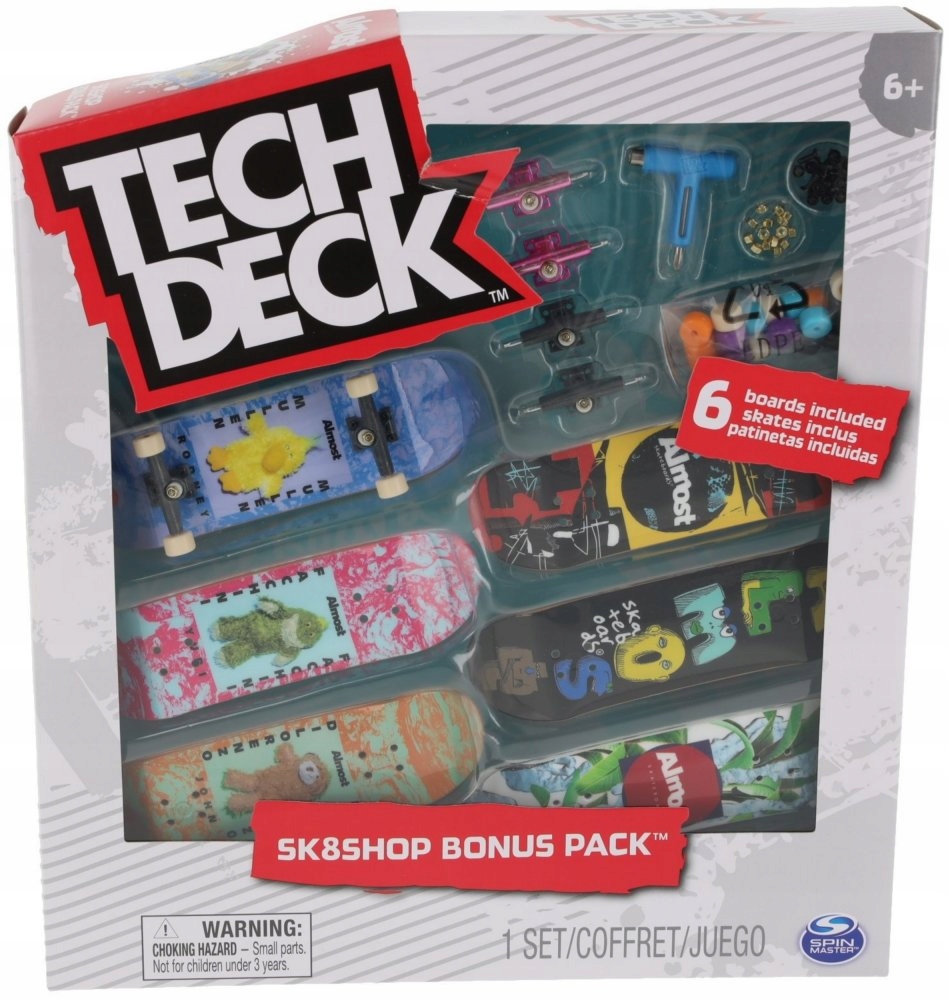 Fingerboard Zestaw Skateshop Deskorolka Almost 6 Pack Tech Deck