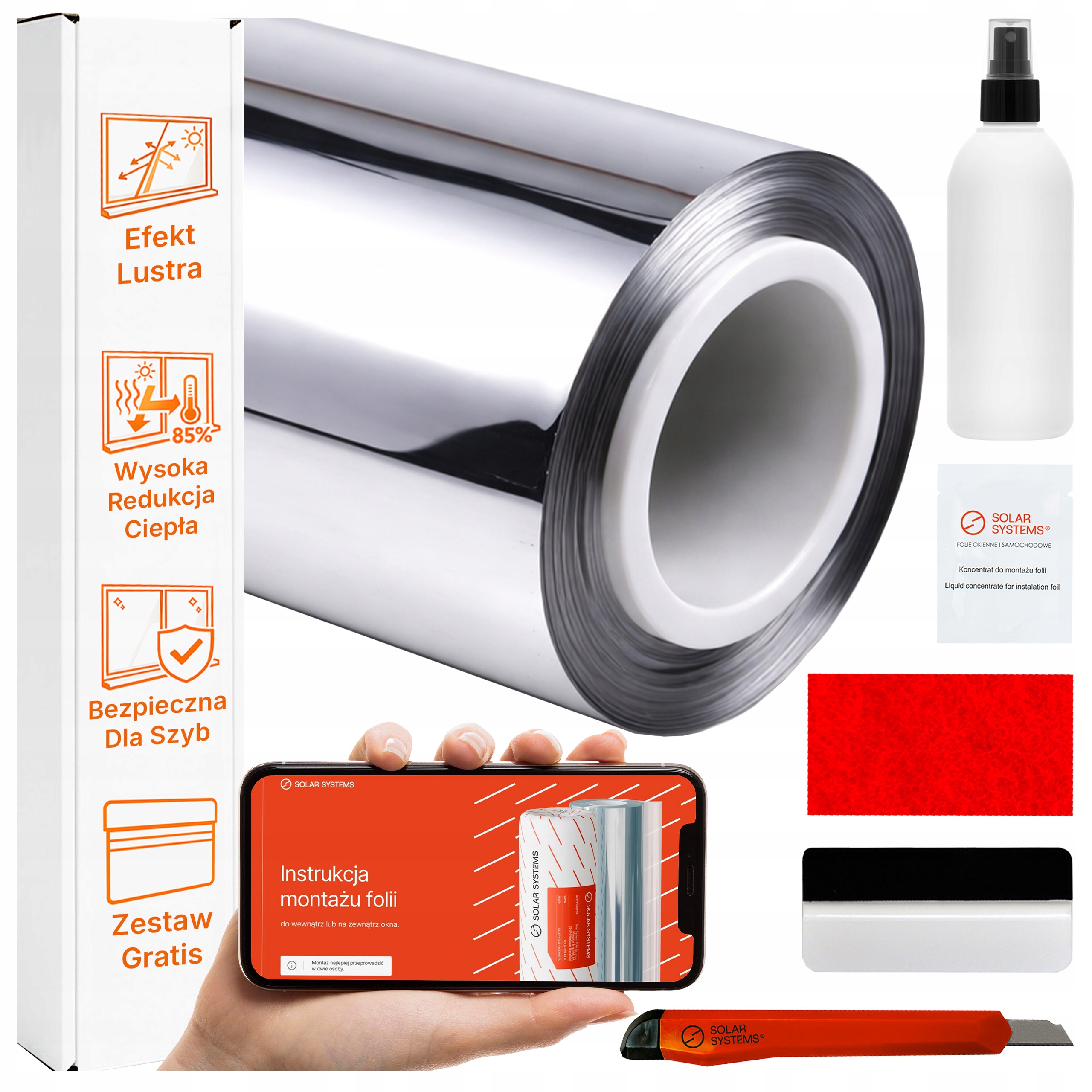 Fólie Okenní protisluneční Zrcadlo Benátské 75x800 cm na okno Sklo 3v1