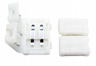 ZŁĄCZKA DO LED ZATRZASK BIAŁA DO TAŚM LED MONO 8mm Podwójna