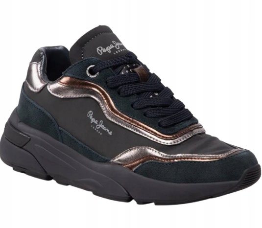 Pepe Jeans Arrow Pop Damskie Buty Czarne Sportowe Niskie 39 Awf