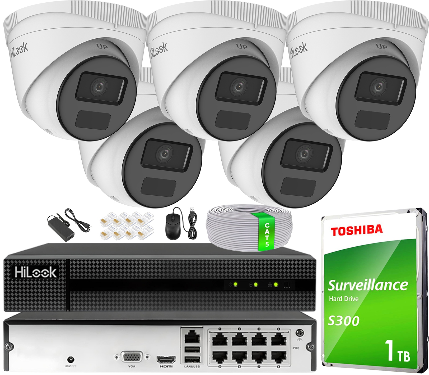 Ip monitorovací sada pro rozšíření 5 kamer 4Mpx Záznamník 8 kanálů PoE