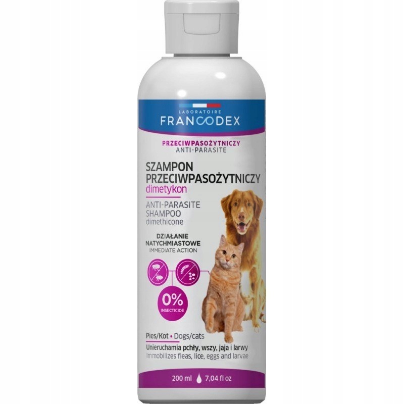 Levně Francodex šampon pro psa a kočku – proti parazitům s dimetikonem 200 ml
