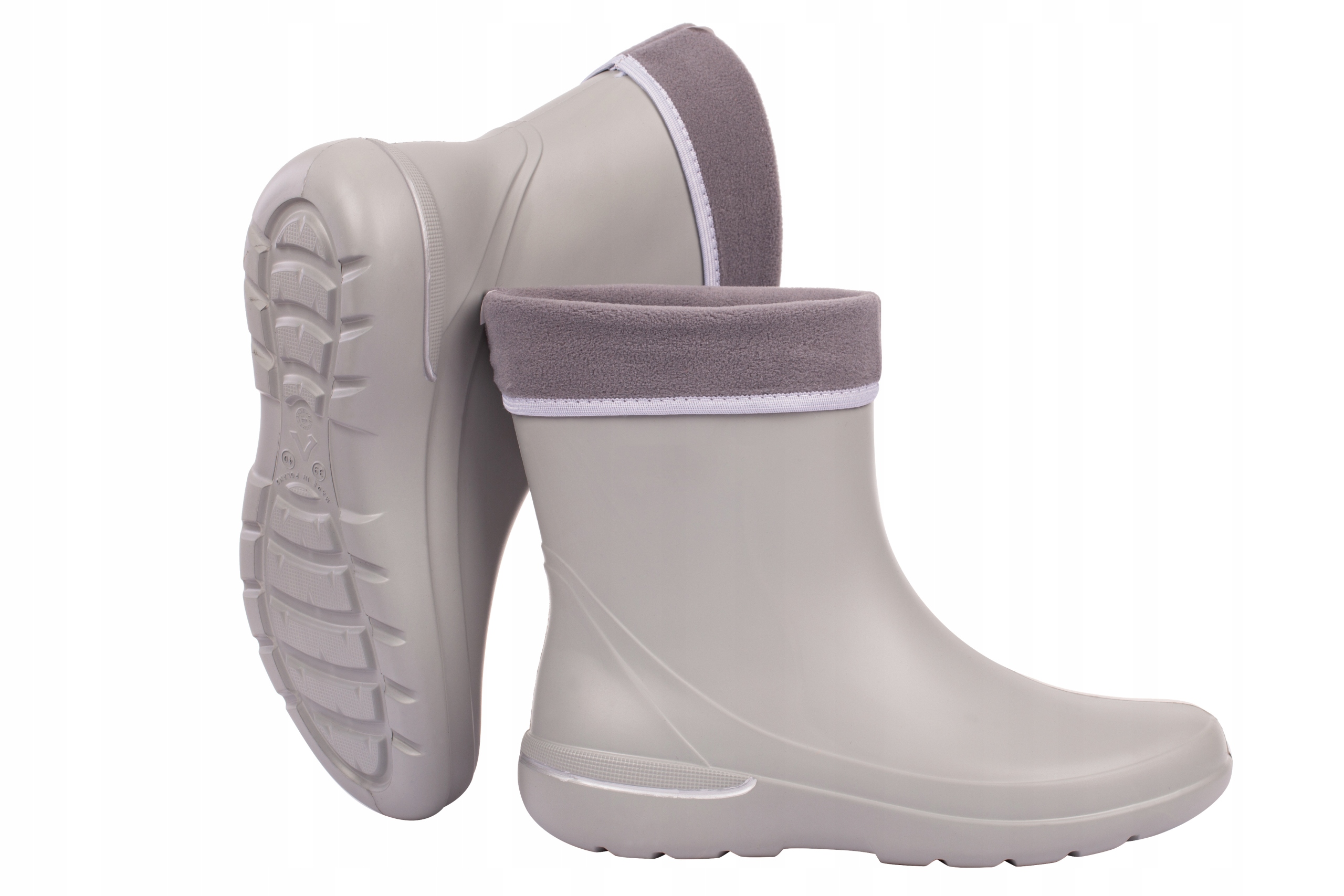 ZETPOL kalosze damskie ocieplane EVA szare 41