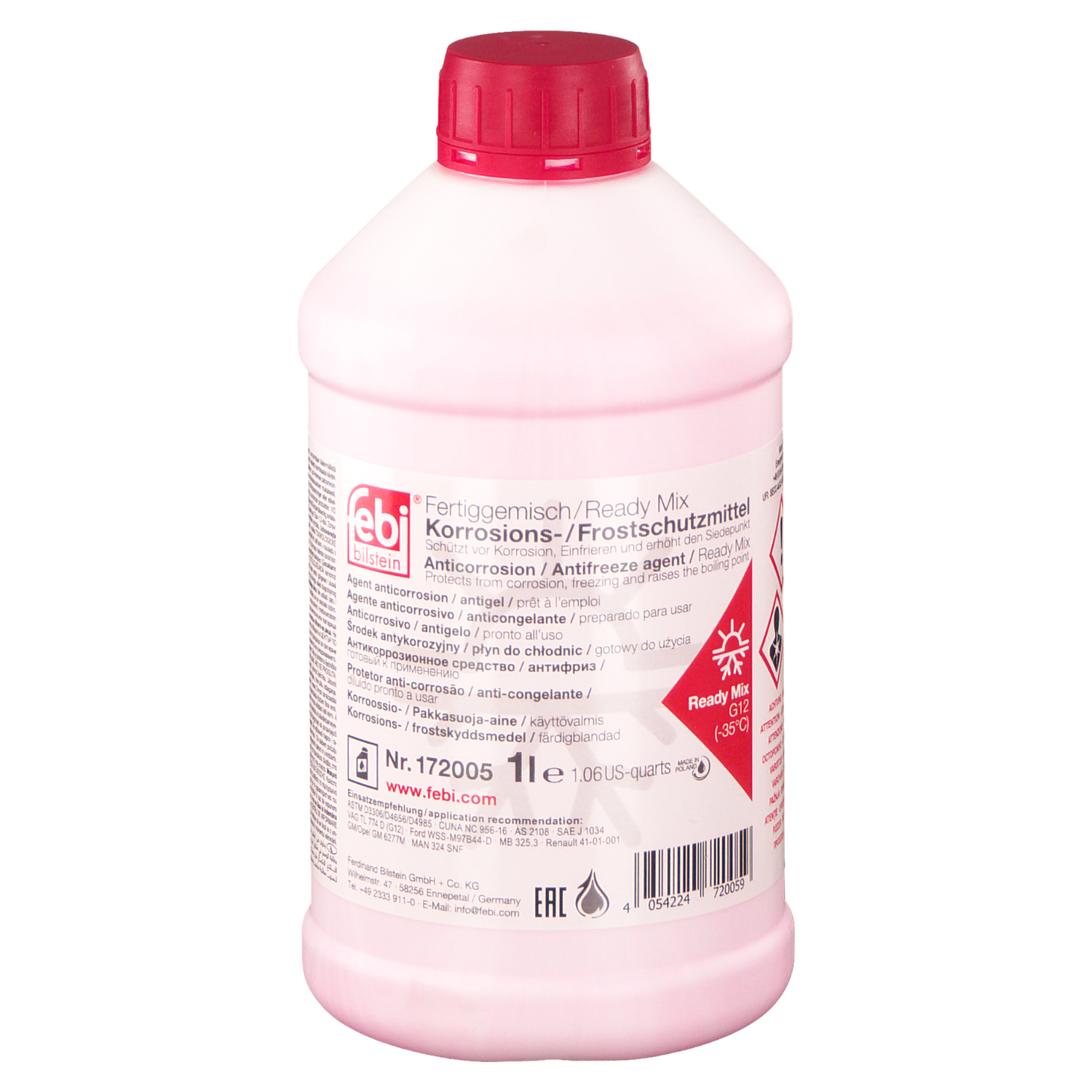 

Febi Gotowy czerwony płyn do chłodnic -35°C 1L G12