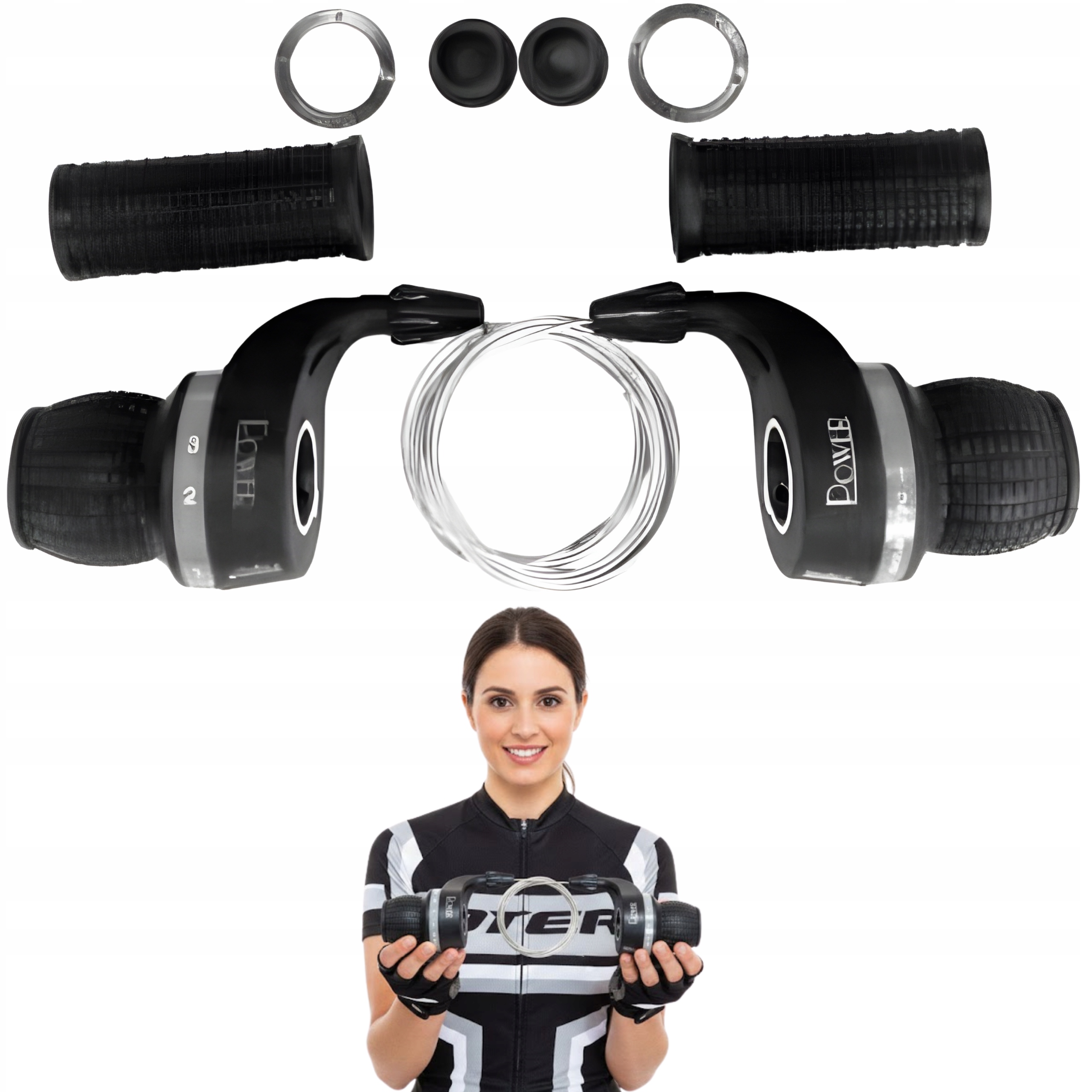 Manetki przerzutek POWER L3/R7v - Precyzja i Komfort! grip shift L3 R7