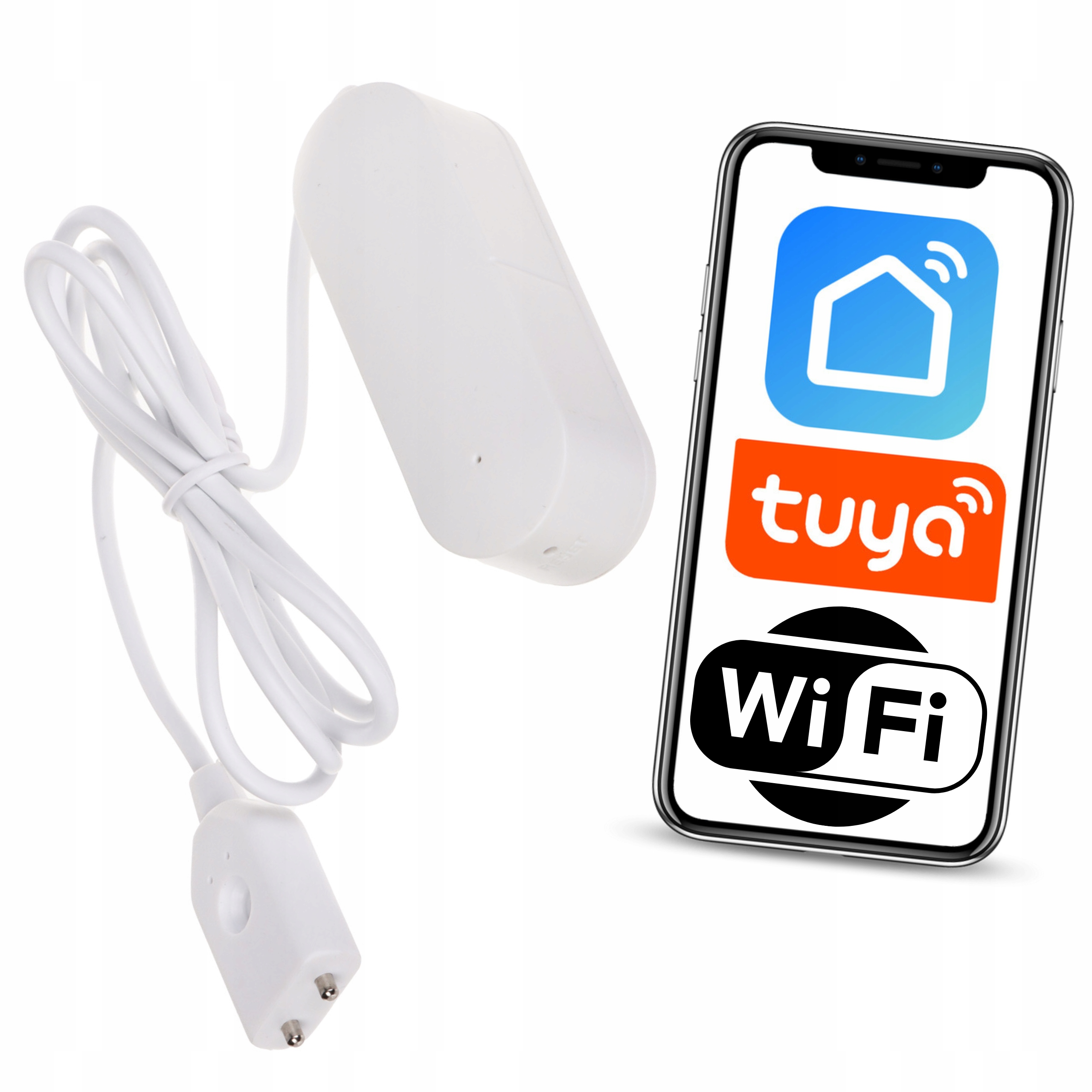 CZUJNIK ZALANIA TUYA WIFI SMART LIFE BEZPRZEWODOWY INTELIGENTNY SENSOR