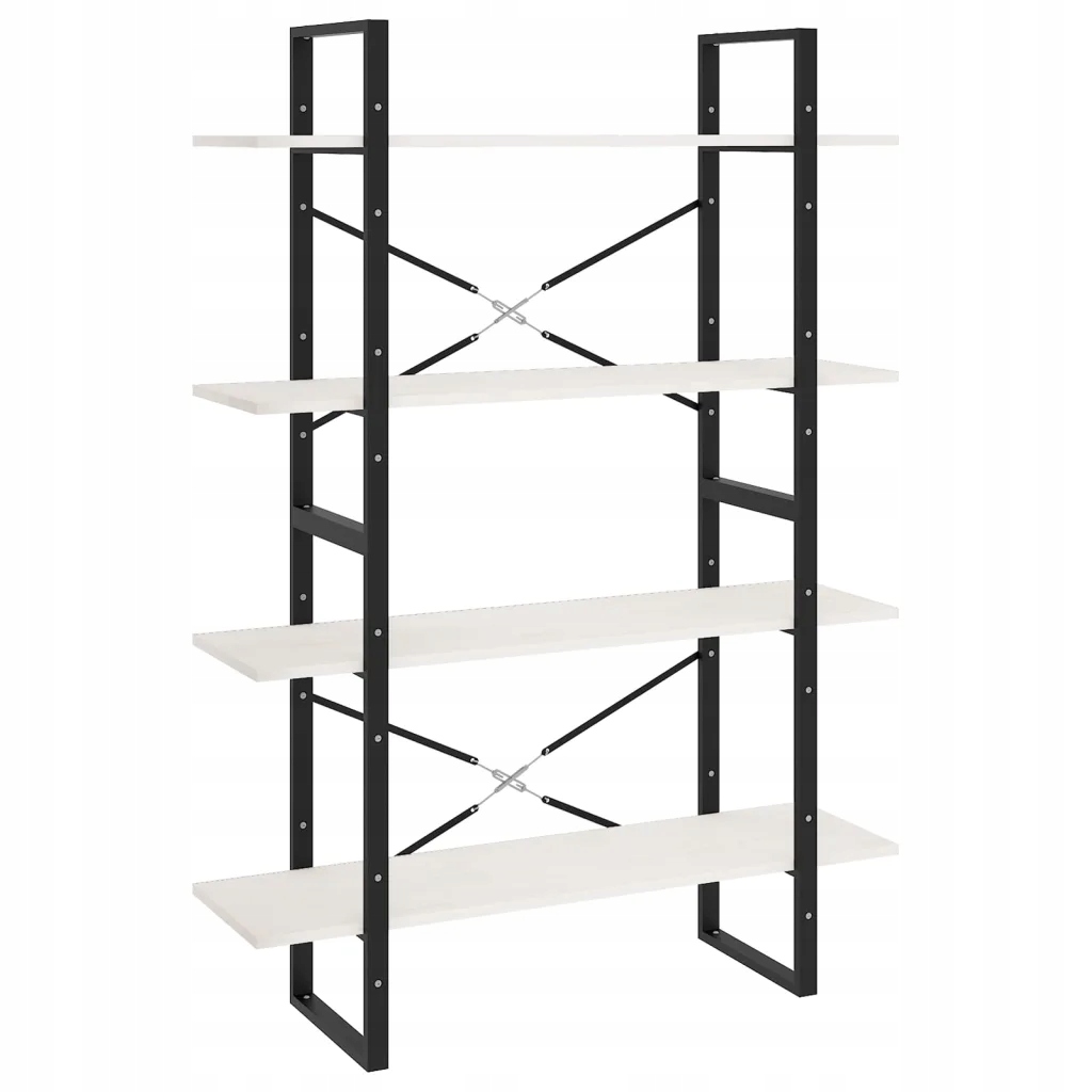 4-poziomowy regał na książki, biały, 100x30x140, s Marka VidaXL