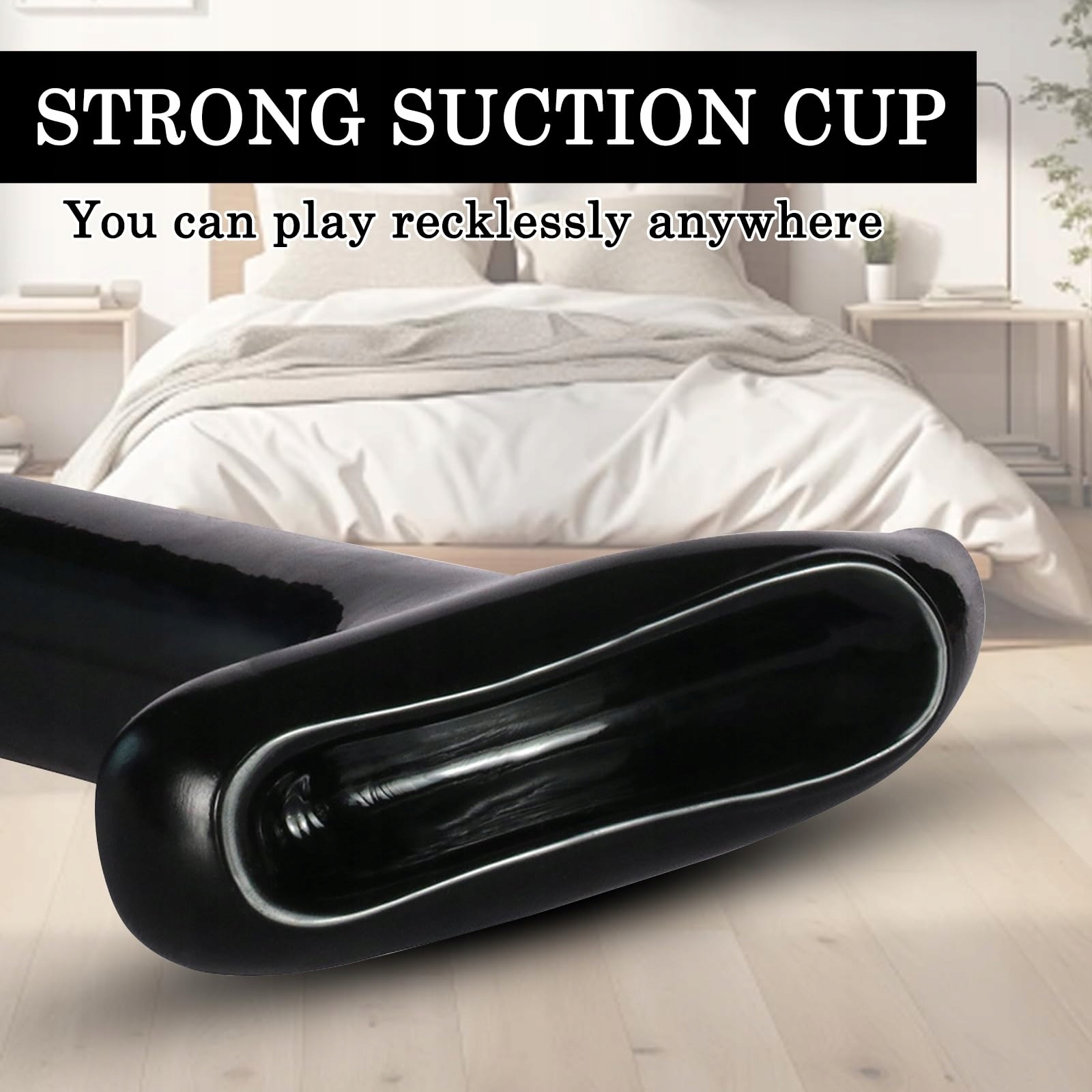 BDSMJOY Długi Analdildo 60 cm Czarny Plug Analny Dla Par Kobiet Mężczyzn — miniatura 5