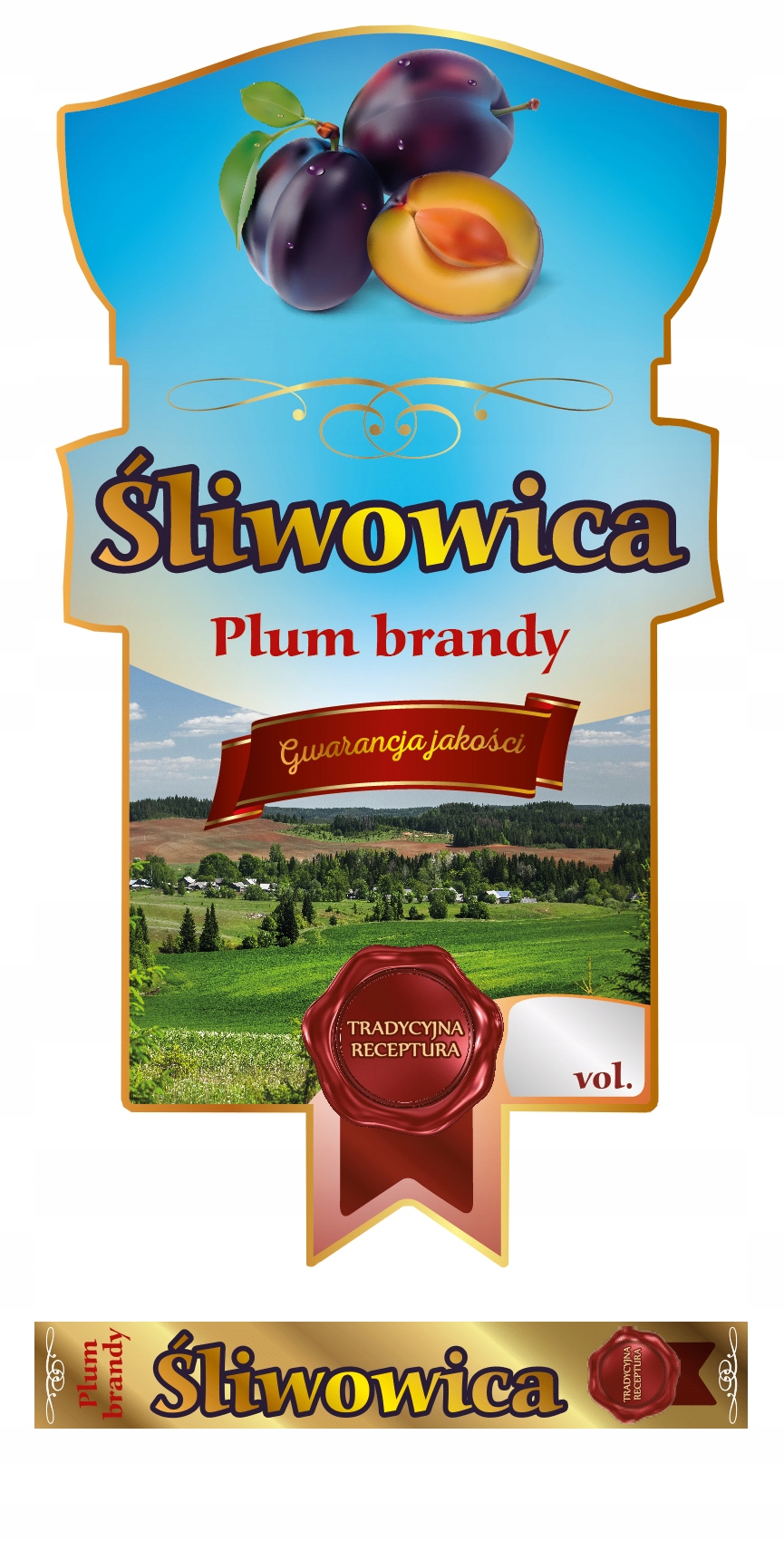 

10SZT Etykiety Śliwowica Na Nalewki Wino Alkohol