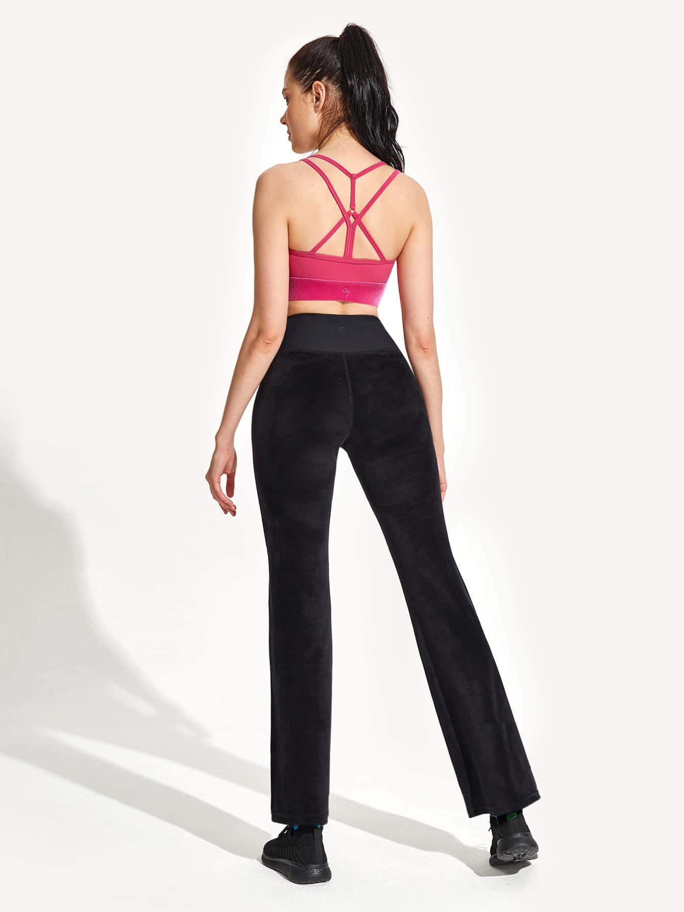 Shein Welurowy Biustonosz Sportowy Fitness Casual Sport M 99107