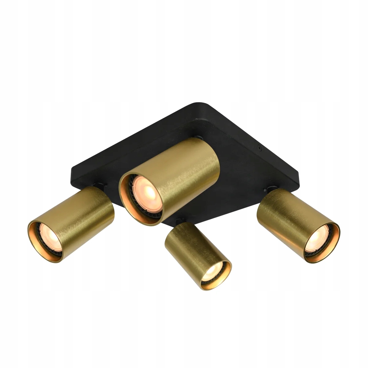 Italux Stropní Svítidlo Nesto 4xGU10 mosazně-černá, čtvercová, 24 cm