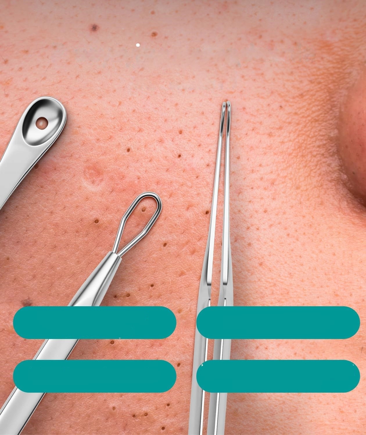 Sada na odstraňování černých teček Nerezová Ocel Pro Čištění obličeje 13ks