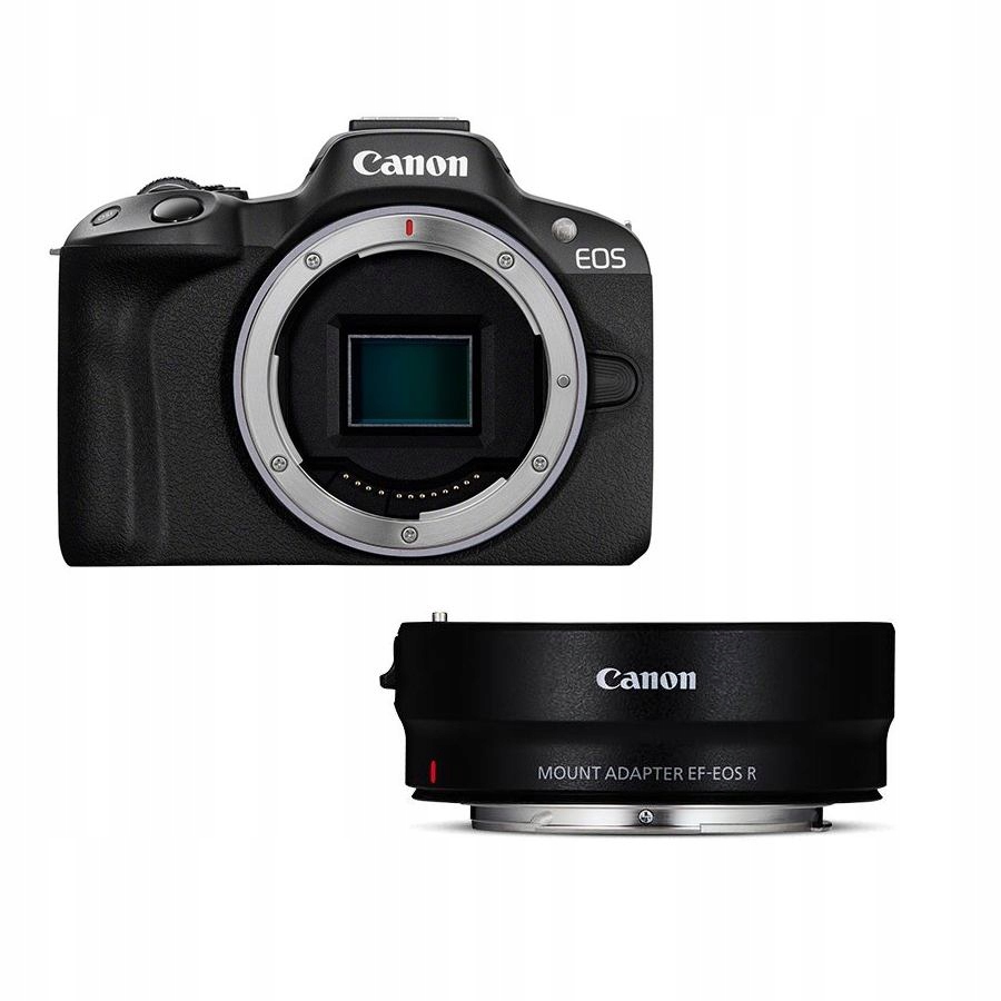 Tělový fotoaparát Canon R50 adaptér R