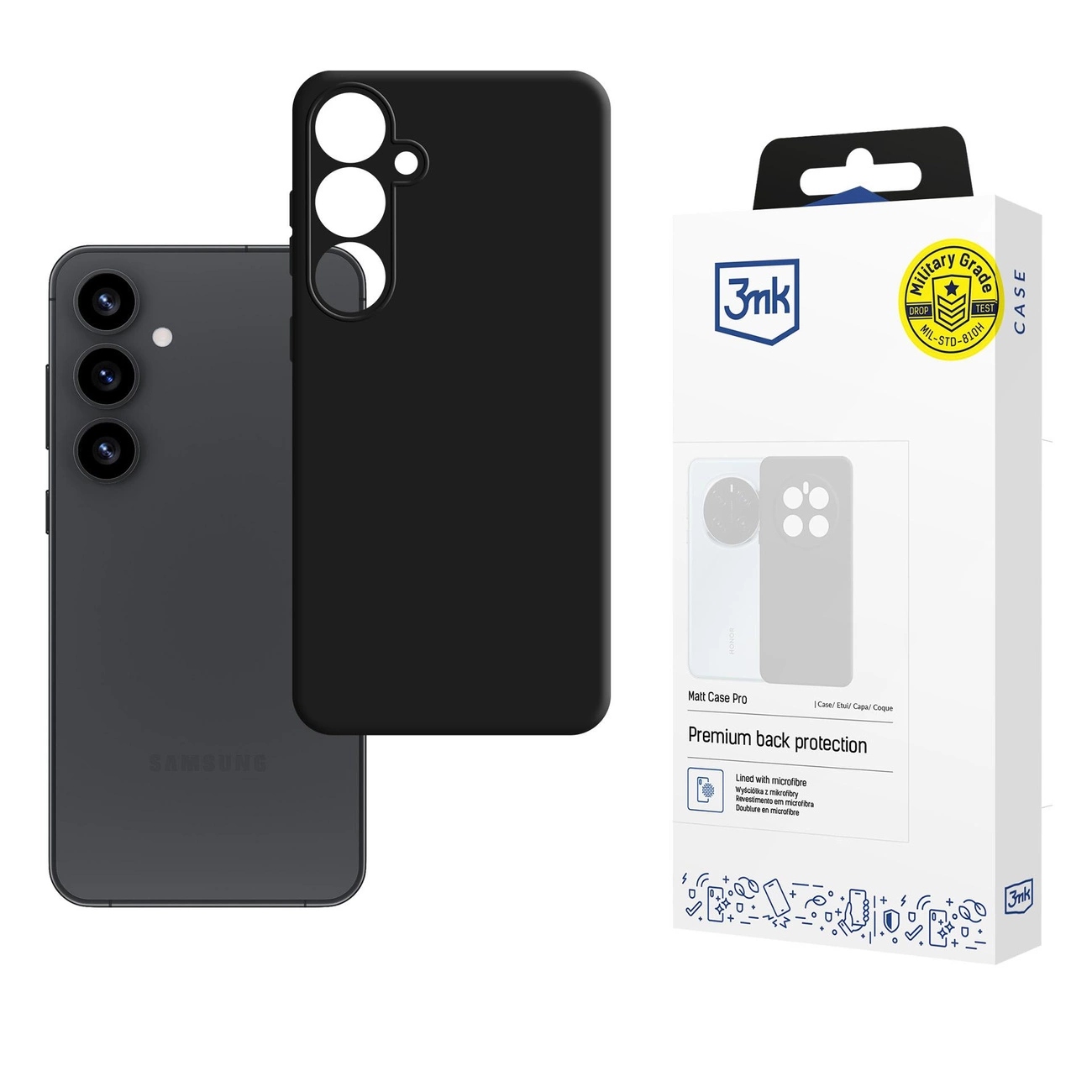 Etui 3mk Matt Case Pro na Samsung Galaxy S25+ czarne matowe