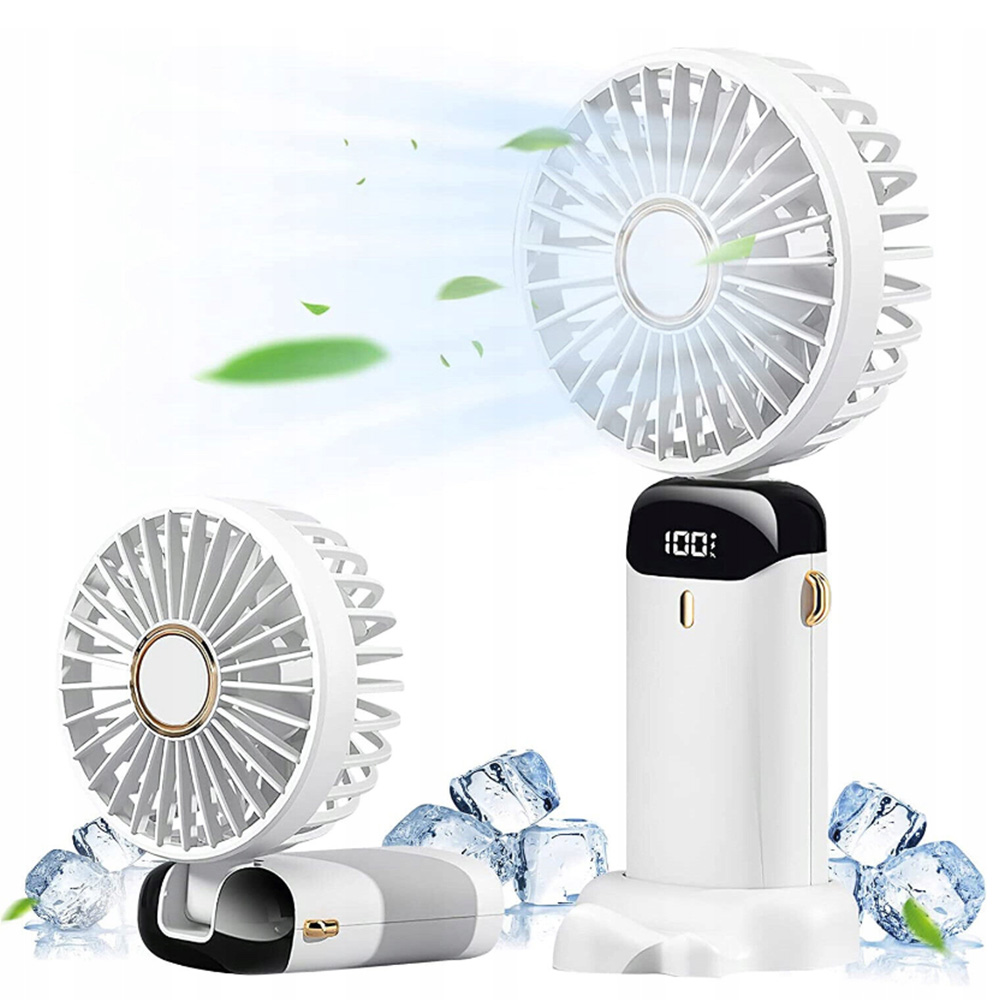 WIATRAK BIURKOWY RĘCZNY WENTYLATOR WIATRACZEK MINI SKŁADANY MOCNY USB Liczba trybów prędkości 5