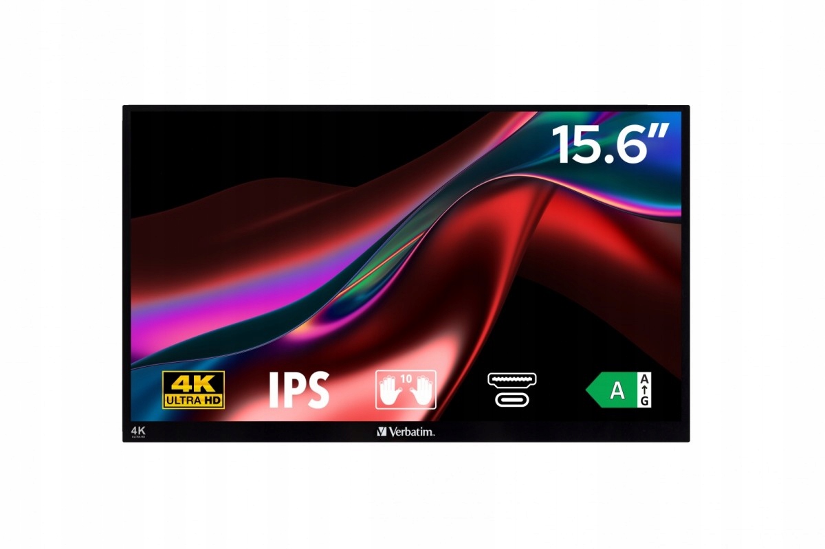 Verbatim Prenosný dotykový monitor Ultra Hd PMT-15-4K