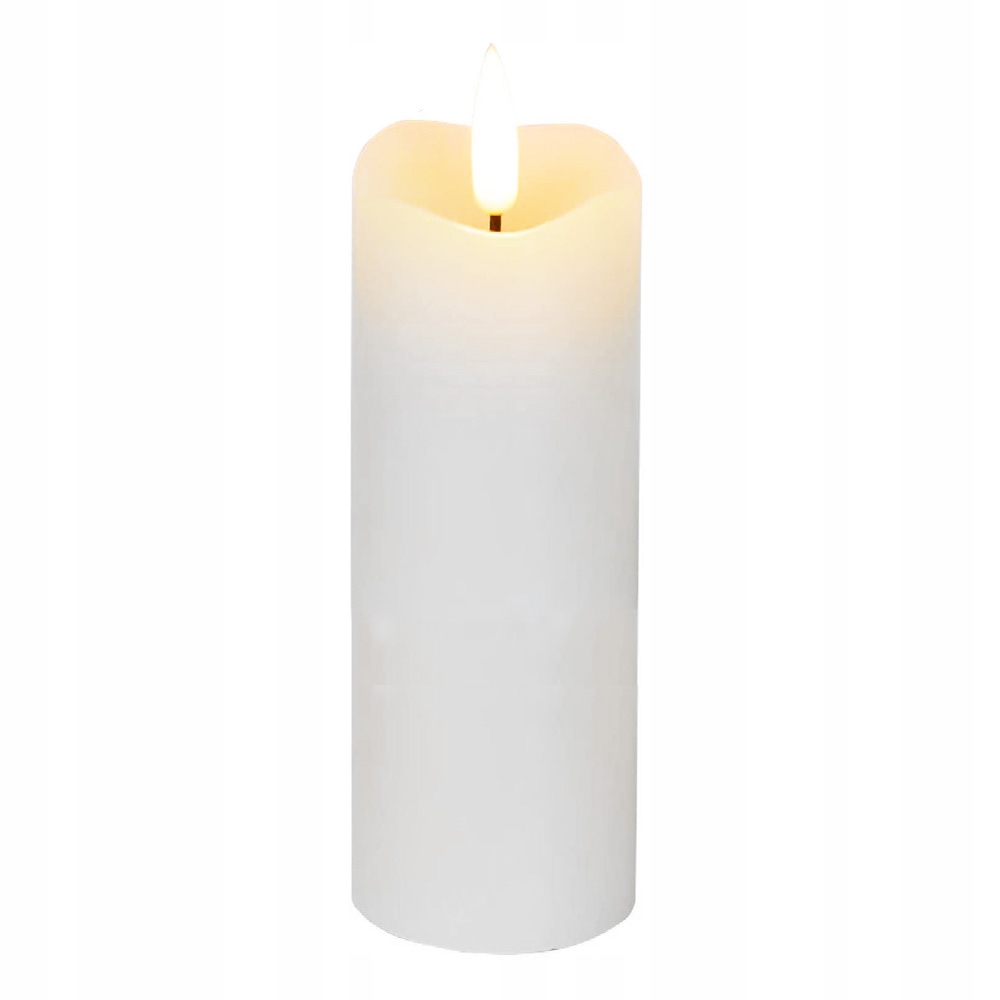 ŚWIECZKA LED NA BATERIE ŚWIECA LAMPKA BIAŁA DUŻA