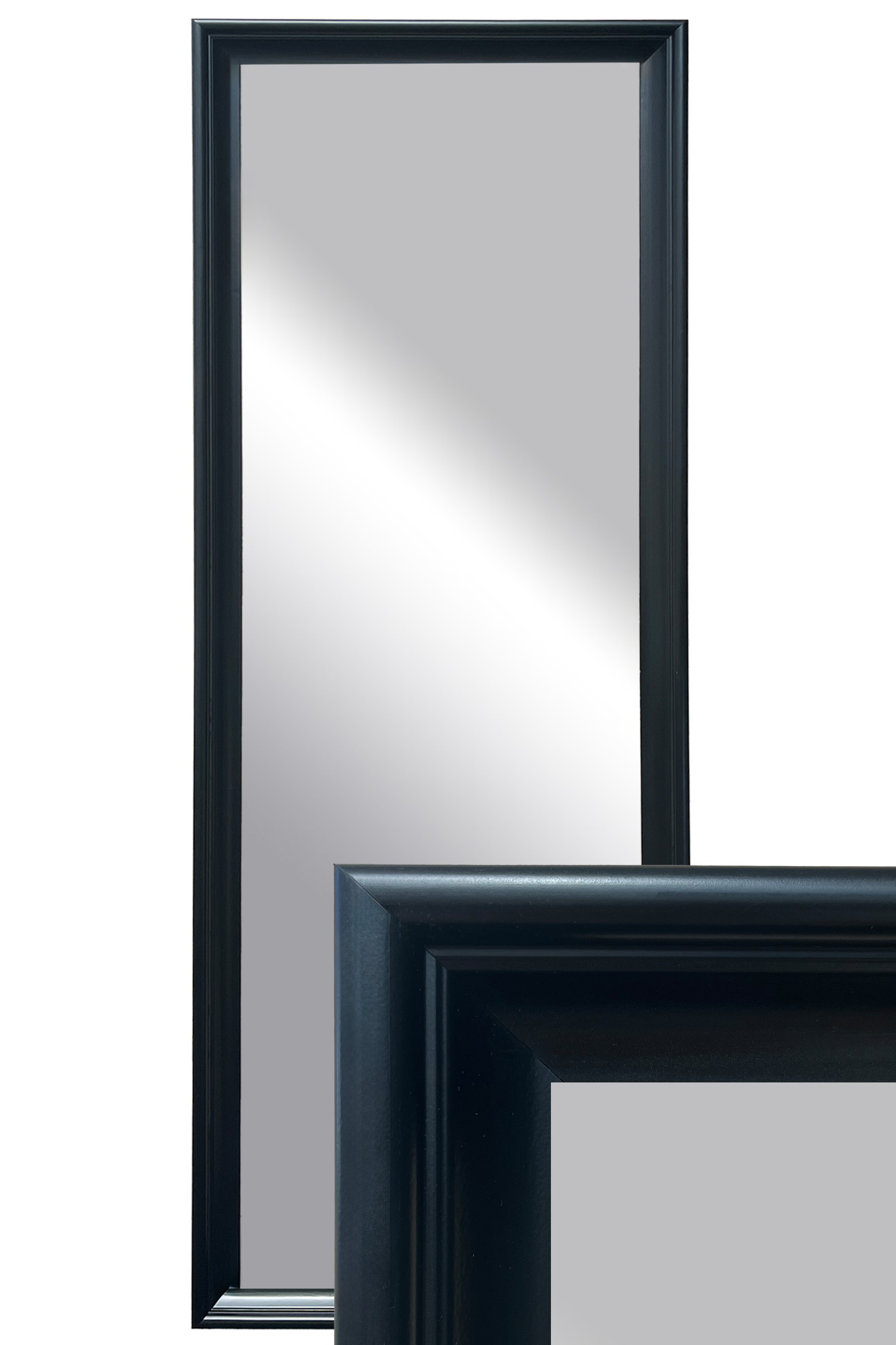 Lustro BD art ścienne prostokąt rama drewno 500 x 1500 mm • Cena