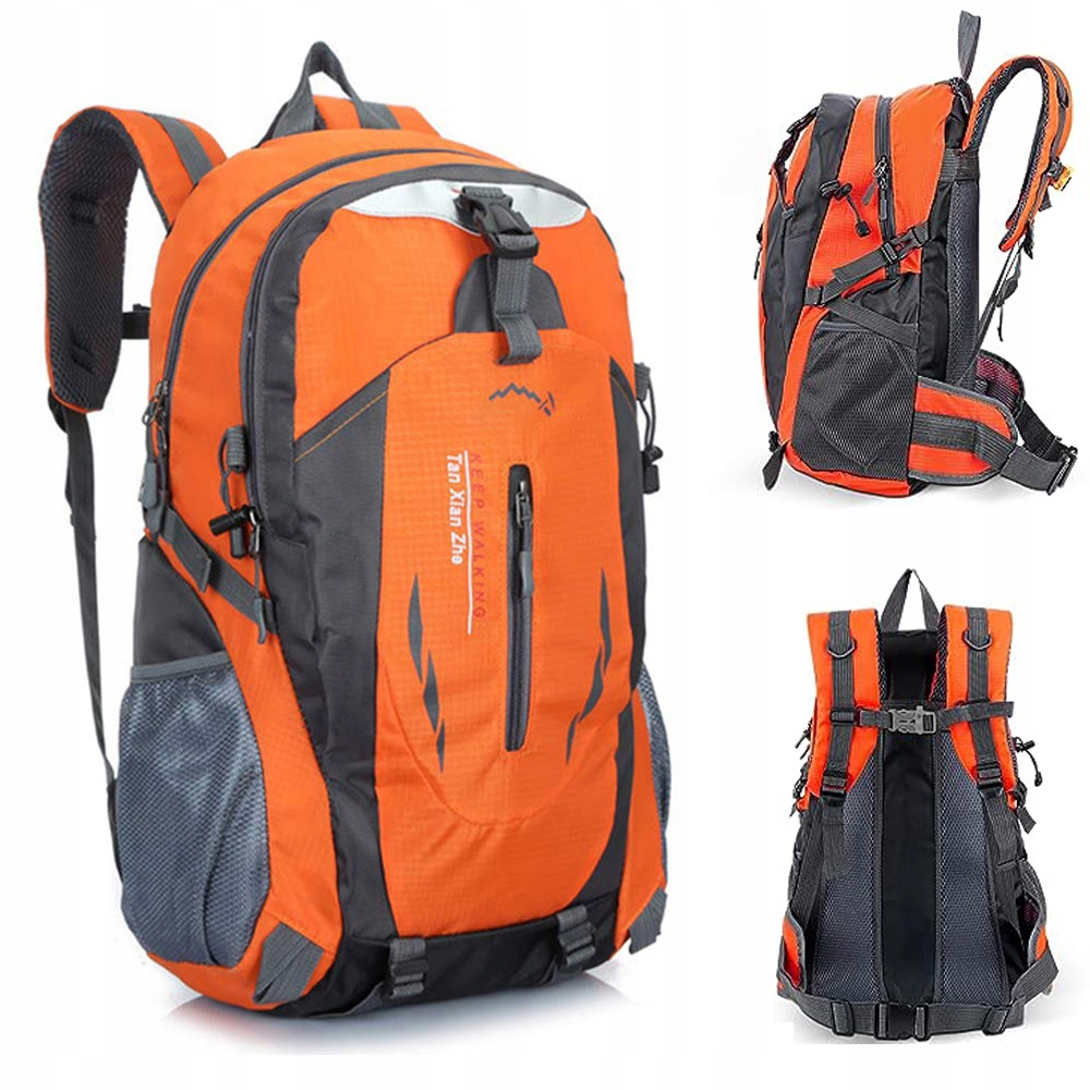 Outdoor Plecak 40L Na Hiking Wspinaczkę Rower Pomarańczowy Wytrzymały