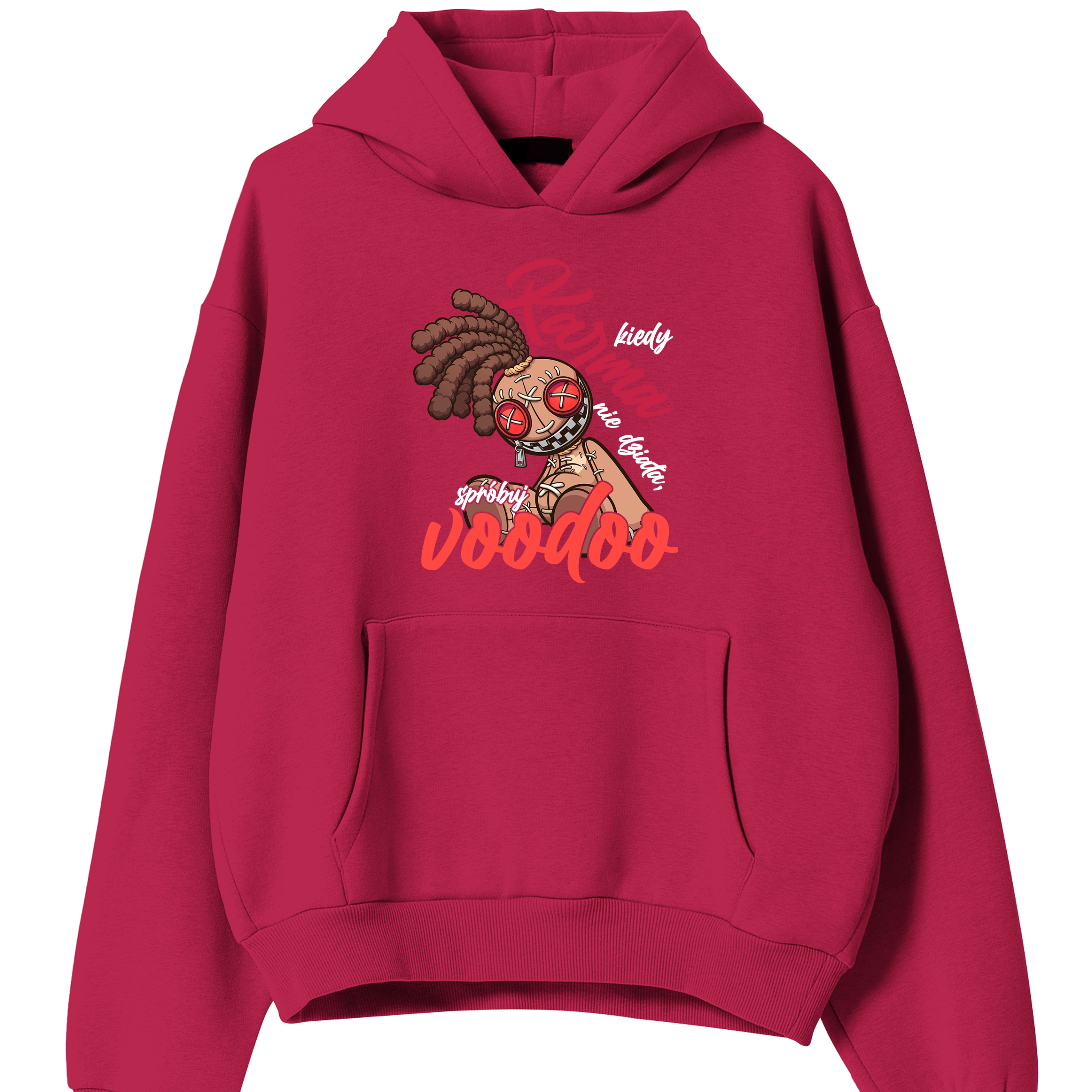 Mikina Červená S Kapucí jako Dárek k narozeninám Zkuste Voodoo S