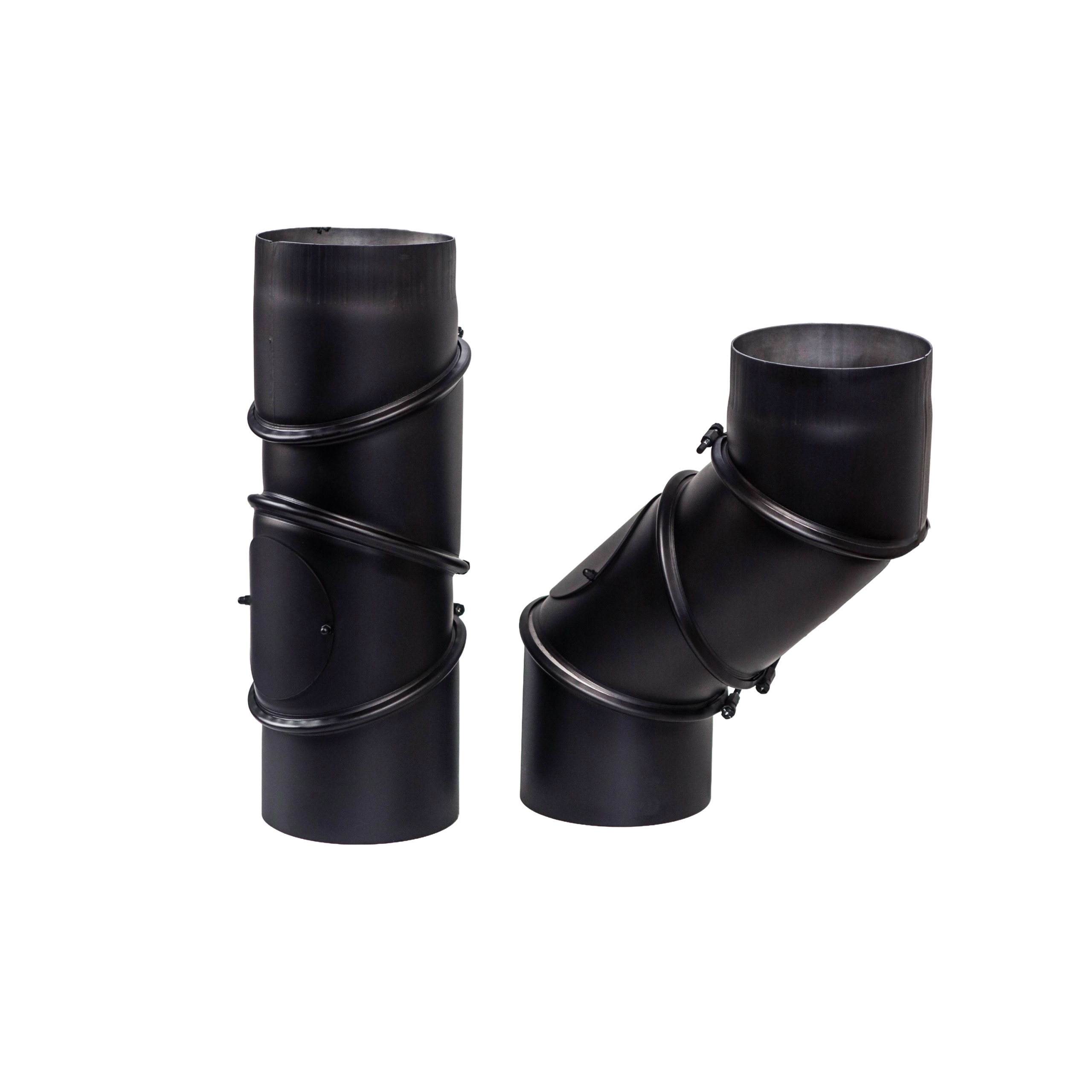 Kouřové koleno fi 130 mm Uni 4-dílné nastavitelné s revizí