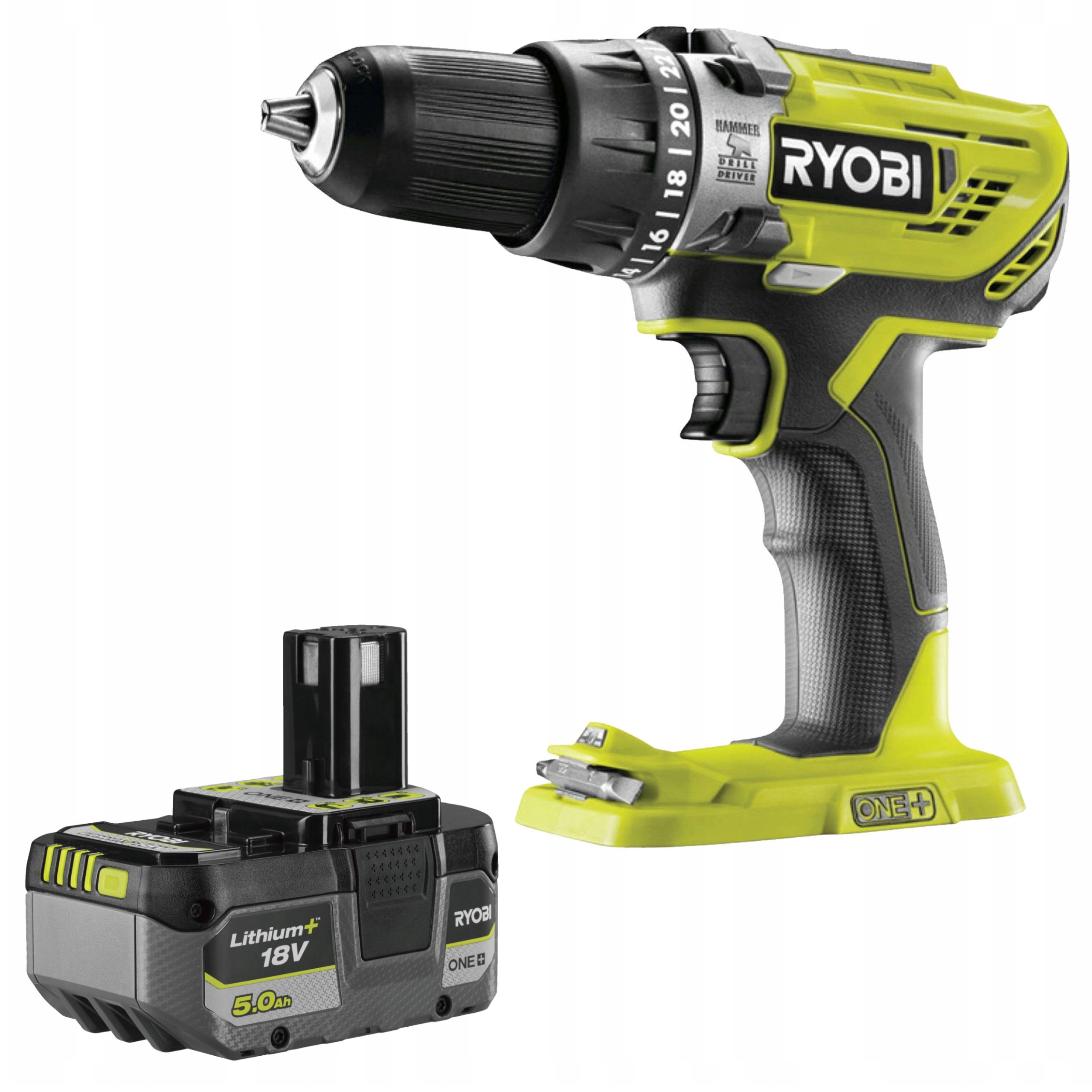 Ryobi Akumulátorová Příklepová Vrtačka 18V 50 Nm R18PD3-0 Aku 5Ah