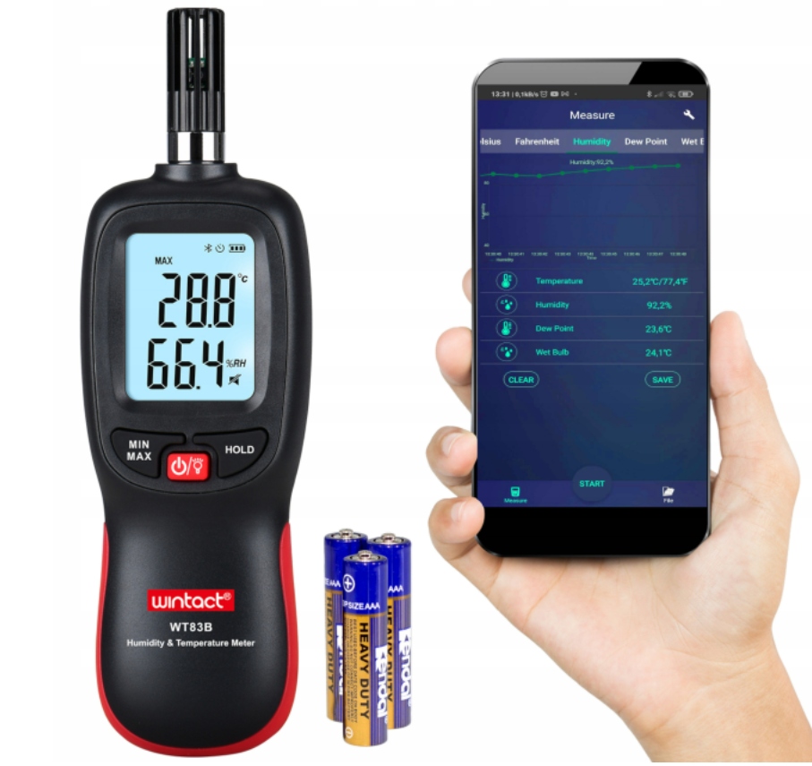 Higrometr Wintact WT83B