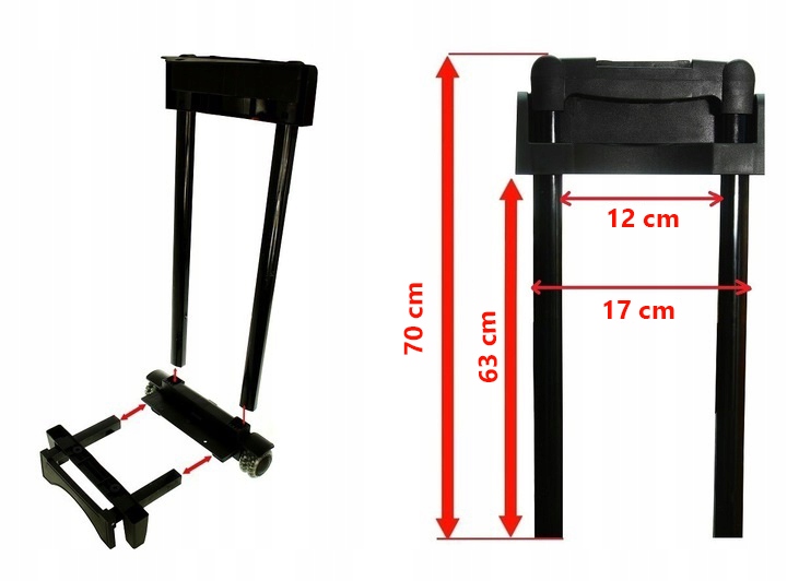 STELAŻ 70 DO WALIZKI CZĘŚCI KÓŁKA TELESKOP 801 301 Marka RGL