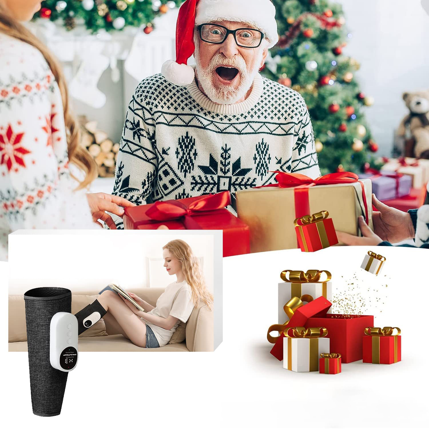 Masażer do Stóp Nóg Łydek z Kompresją Krążenie Marka bez marki