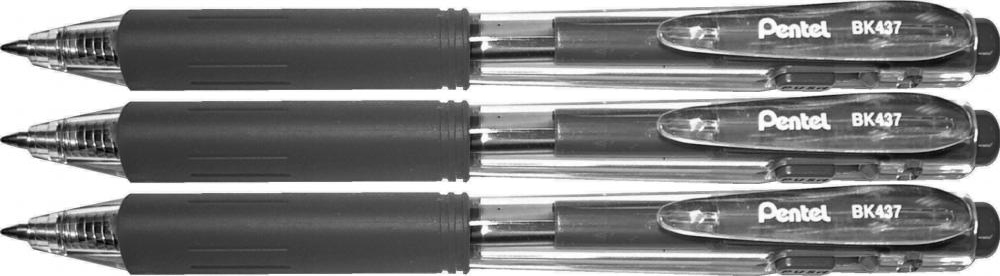 

Ekonomiczny Długopis czarny 0,7mm Pentel BK437 x3