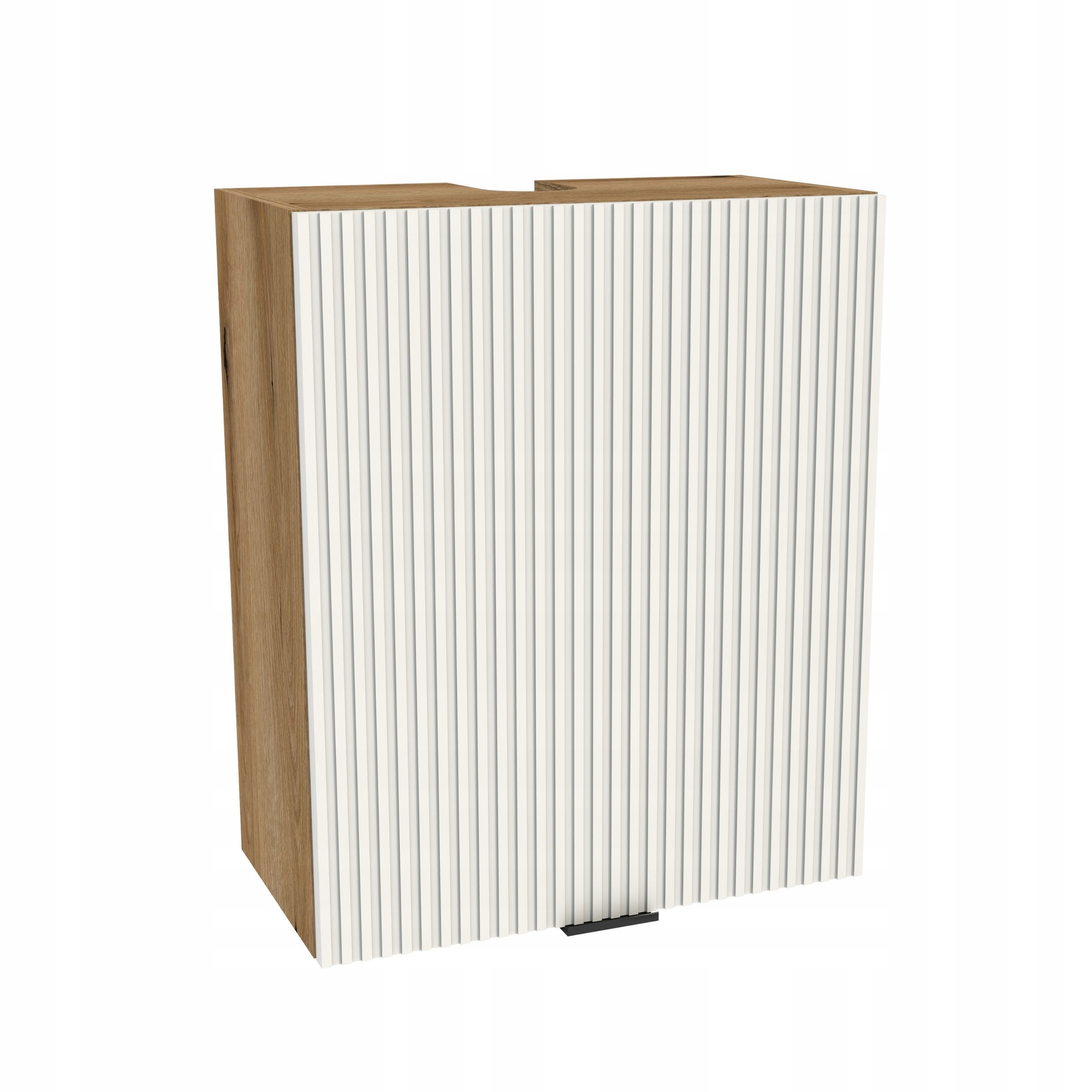 Horná kuchynská digestorová skrinka 60/72 Vigo Dub Evoke predná časť Ryfla Biela Matná