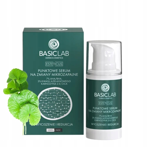 BasicLab Punktowe serum na zmiany mikrozapalne wyciszenie i redukcja 15 ml