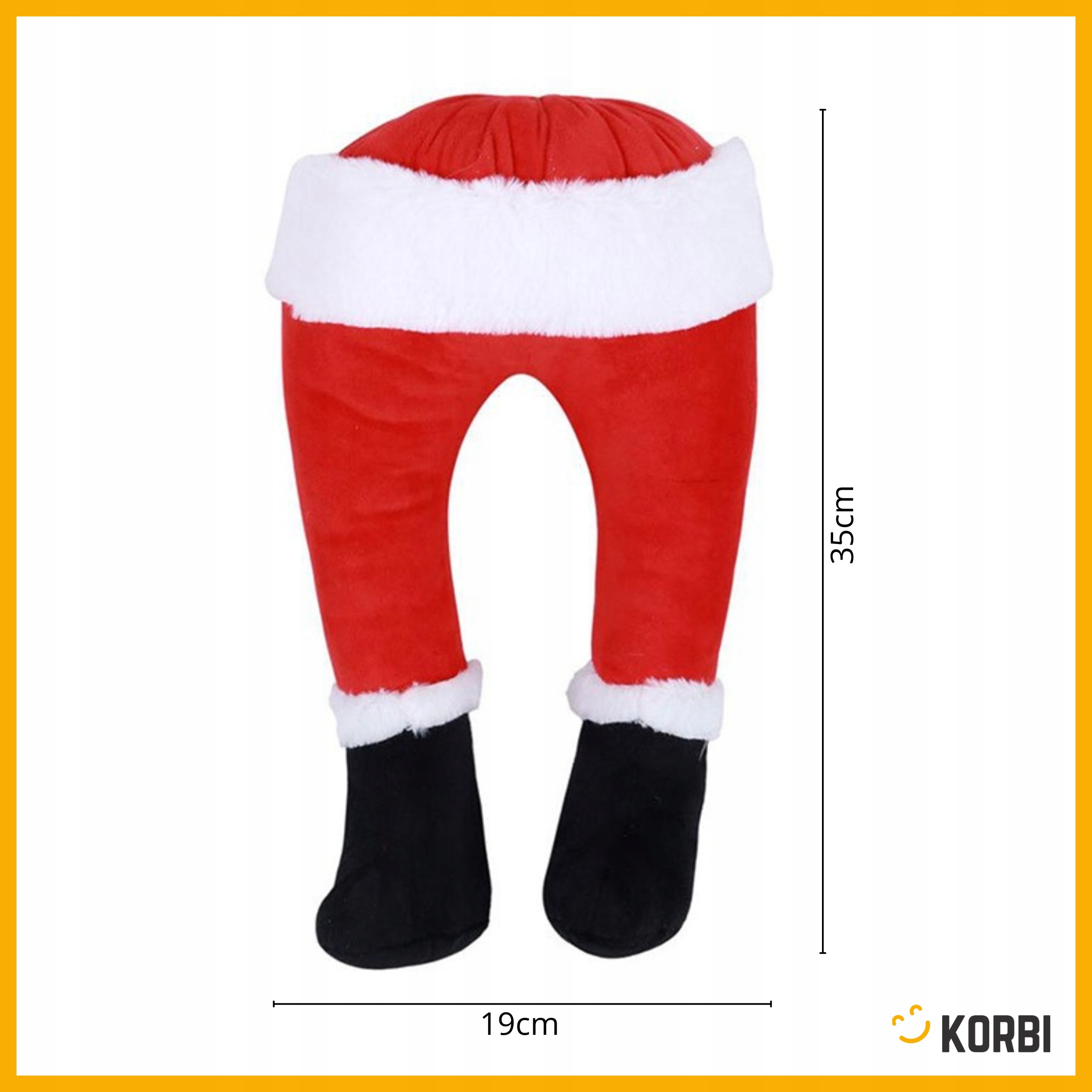 NOGI MIKOŁAJA NA CHOINKĘ DEKORACJA ŚWIĄTECZNA PLUSZOWY MIKOŁAJ OZDOBA DUŻY Marka Korbi