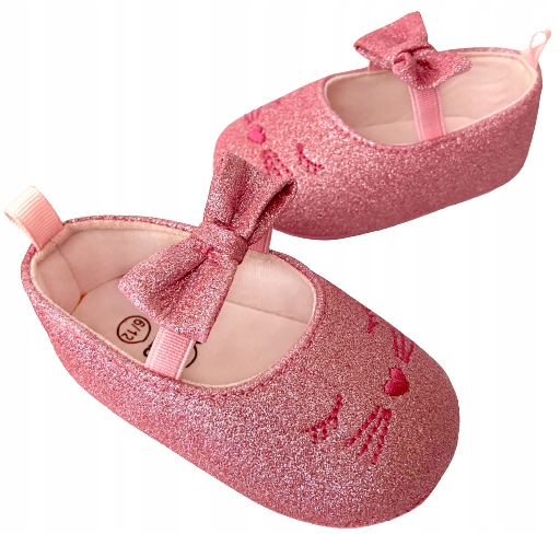 BUTY DLA NIEMOWLĄT BUCIKI NIEMOWLĘCE NIECHODKI PAPUCIE KAPCIE roz 19 6-12mc Płeć dziewczynki