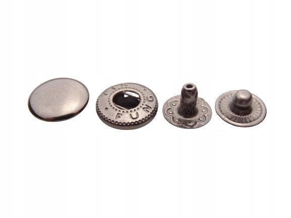 Napy zatrzaski kaletnicze Alfa 10 mm 50 sztuk czarne