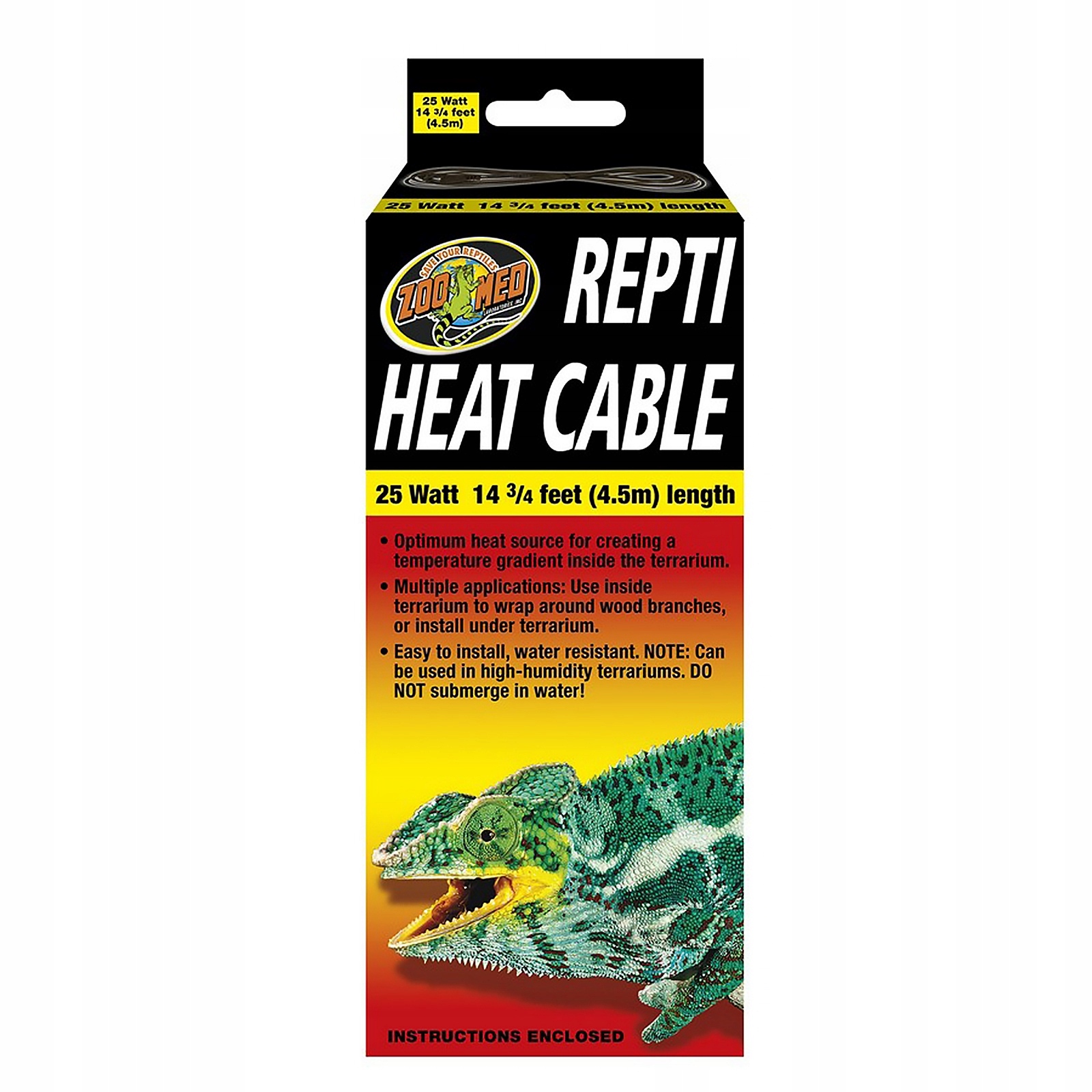Topný Kabel 25W Zoomed Repti Heat Cable 4,5 M Pro Terária, Voděodolný
