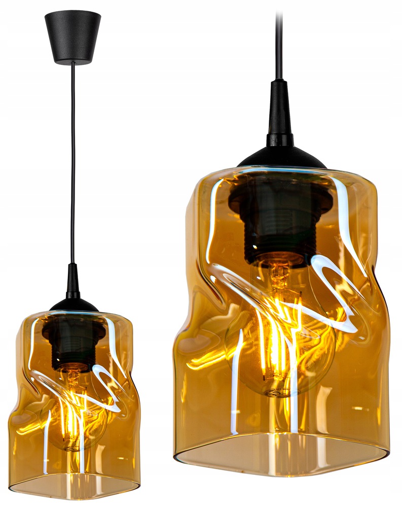 

Lampa Szklana Wisząca Sufitowa Żyrandol Led