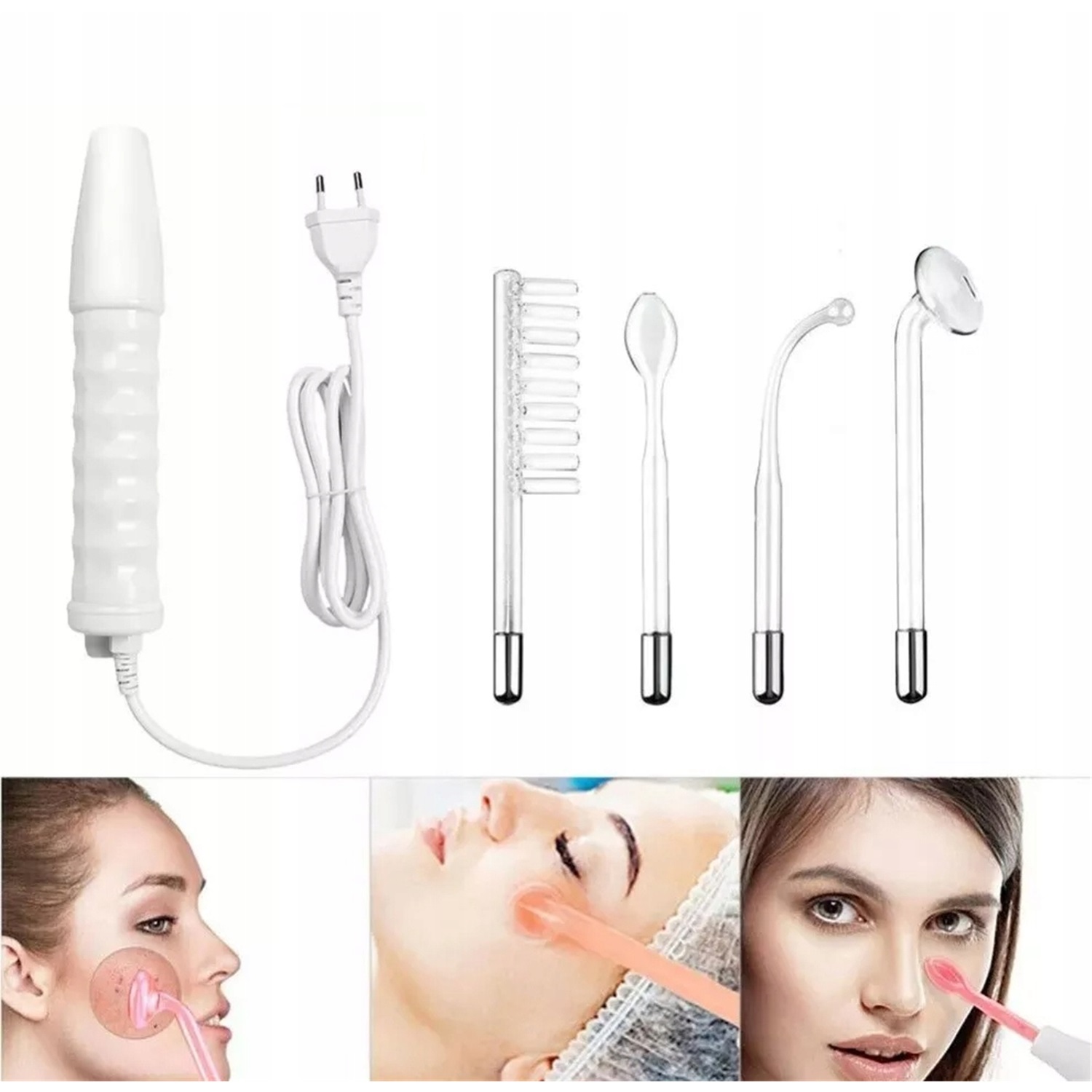 Zařízení darsonval derma wand Tvář Vlasy 10W 4 Elektrody Držák 25X4.5CM